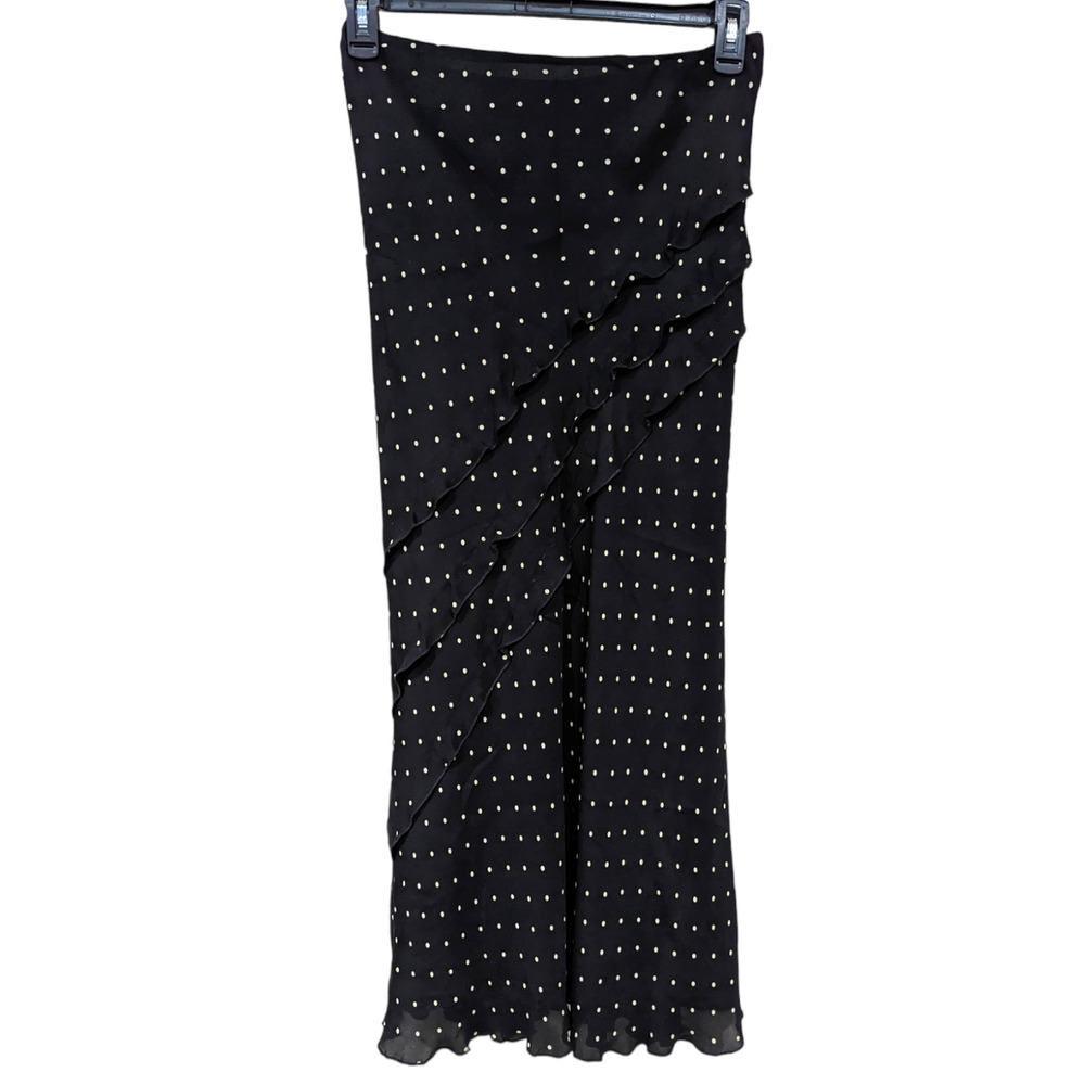 Harold's Black Midi Dress with Gold Dot Print